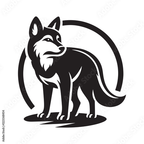 Stylish Dingo Silhouette Vector Illustrations for Creative Projects photo