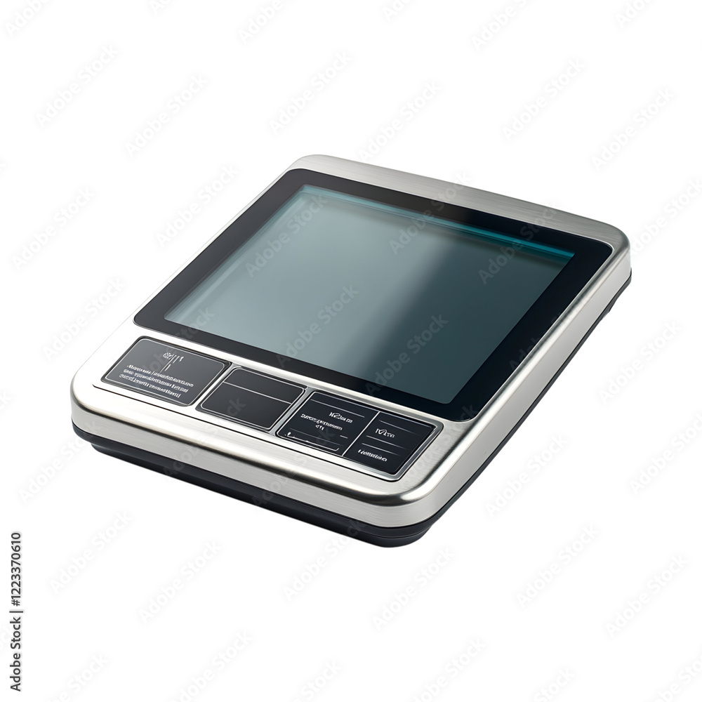 Modern Digital Kitchen Scale with Illuminated Display Isolated on Transparent Background Modern Digital Kitchen Scale with Illuminated Display Isolated on Transparent Background