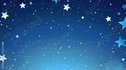 Wallpaper Mural background with stars and clouds cartoon style Torontodigital.ca