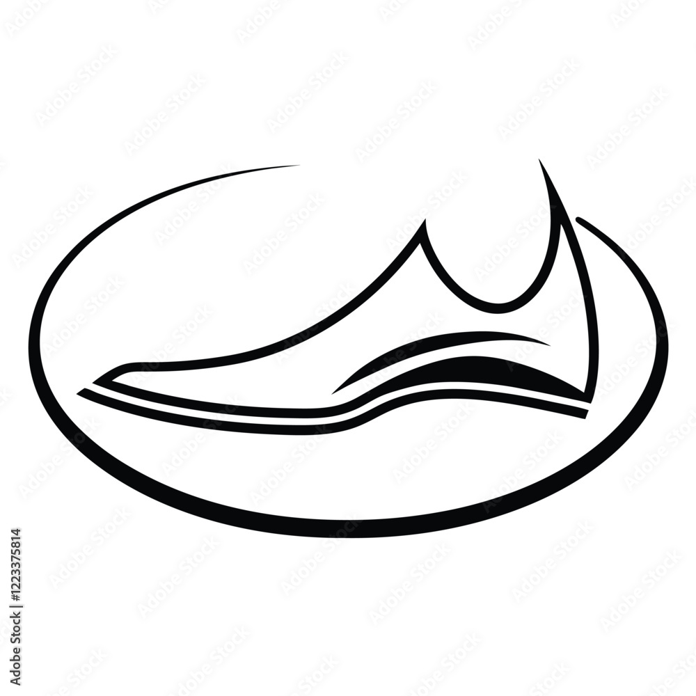 A sleek and modern logo design for a shoe company, featuring a minimalist shoe silhouette in vector line art, emphasizing elegance and style. A sleek and modern logo design for a shoe company, featuring a minimalist shoe silhouette in vector line art, emphasizing elegance and style.