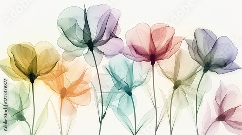 Abstract, colorful flower 