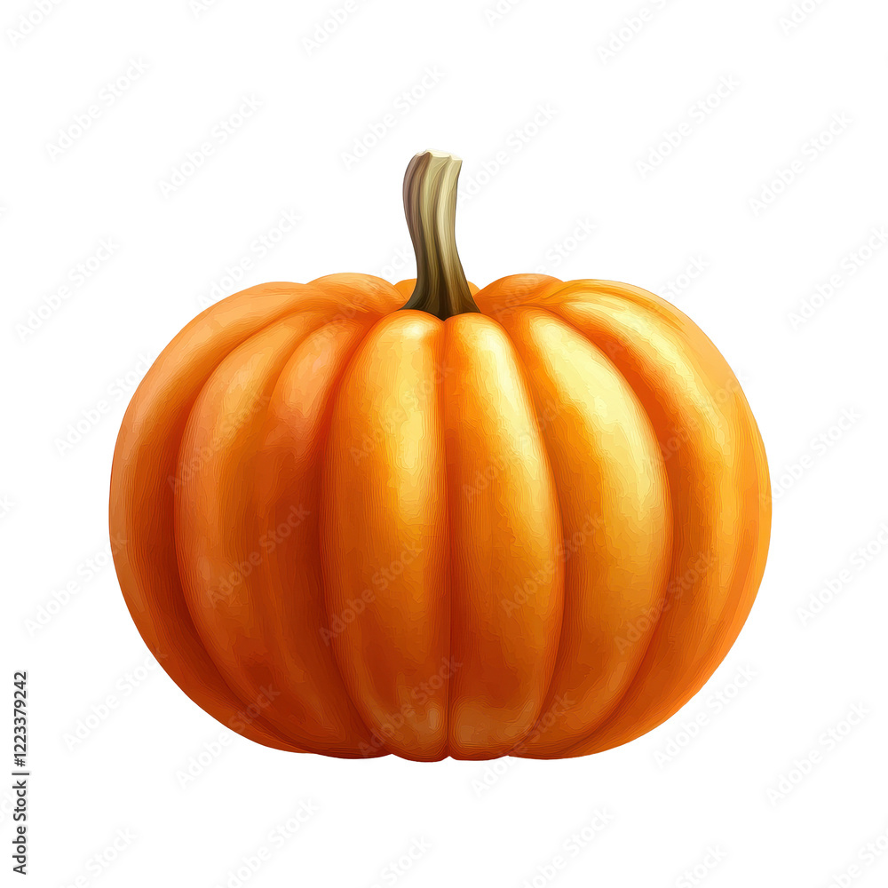 Obraz premium Vibrant pumpkin isolated on transparent background for seasonal decoration and culinary inspiration, pumpkin isolated on transparent