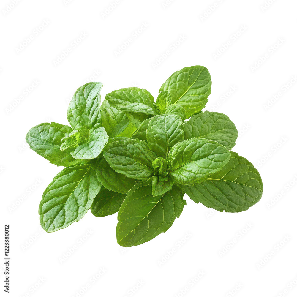 Fresh mint leaves isolated on a Transparent background ideal for culinary use and herbal remedies, mint isolated on PNG background Fresh mint leaves isolated on a Transparent background ideal for culinary use and herbal remedies, mint isolated on PNG background