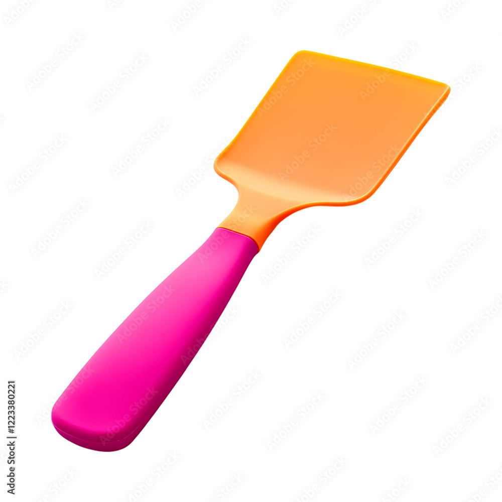 Contemporary Silicone Baking Scraper in Pink Isolated on Transparent Background Contemporary Silicone Baking Scraper in Pink Isolated on Transparent Background