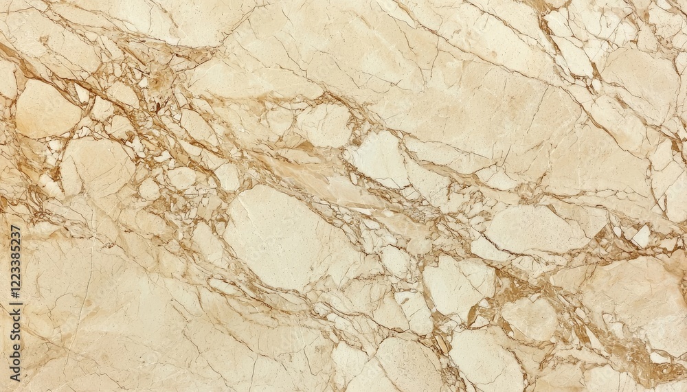 Naklejka premium Beige Marble Texture With Brown Veining