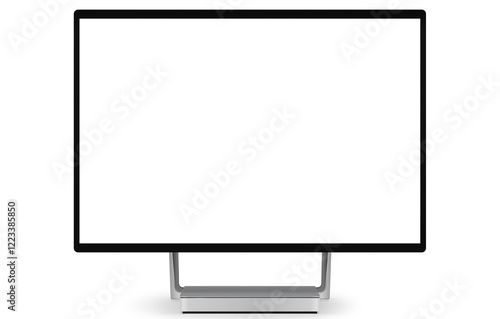 A modern, sleek monitor with a blank screen.