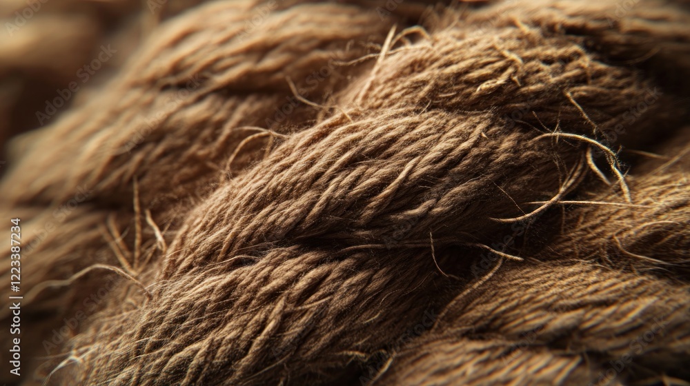 Fototapeta premium Macro Photography of Brown Hemp Rope Texture