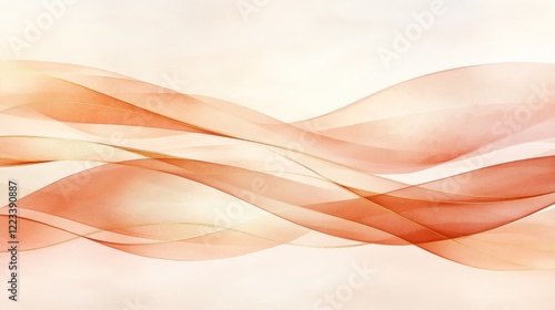 Abstract orange waves flowing, soft background, design element