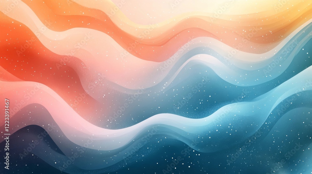 Abstract Wavy Background Pastel Blue Orange Design Modern Digital Art Smooth Flowing Lines Elegant Abstract Wavy Background Pastel Blue Orange Design Modern Digital Art Smooth Flowing Lines Elegant