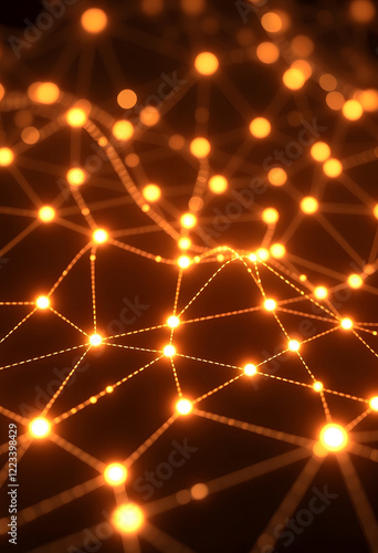 Wallpaper Mural Connected glowing 3d grid, digitalization, wave, network created with technology, studio lighting, with white tones Torontodigital.ca