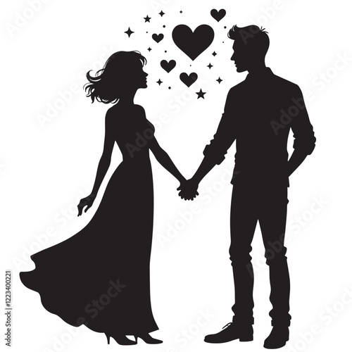 A Valentine’s Day Tale of Tenderness and Romance and silhouette