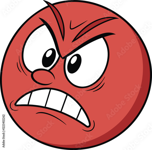 Angry Red Emoji design