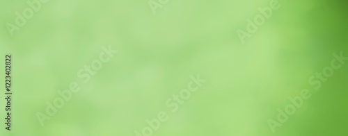 Spring background - abstract banner - green blurred bokeh lights with copy space