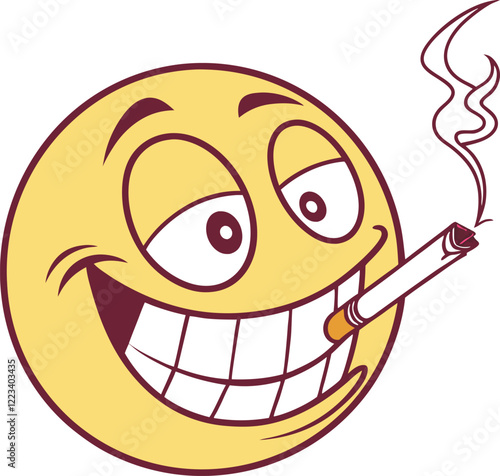 Smirking Smiley Smoking