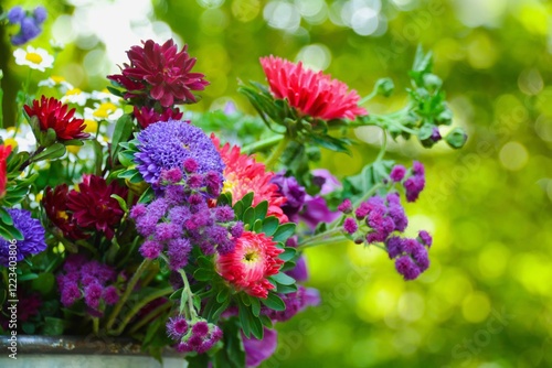 Greeting card - Dahlia bouquet