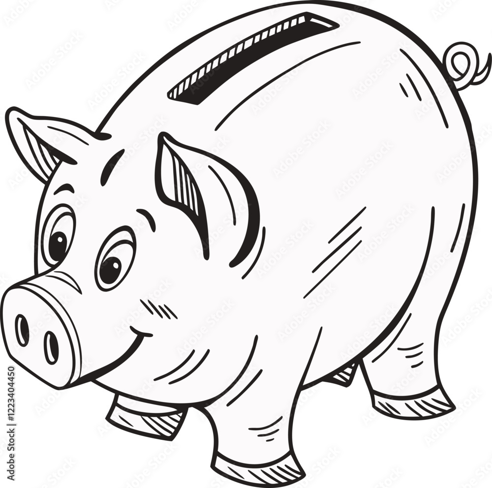Fototapeta premium Smiling Piggy Bank