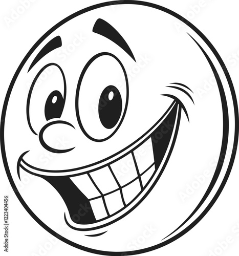 Joyful Cartoon Face
