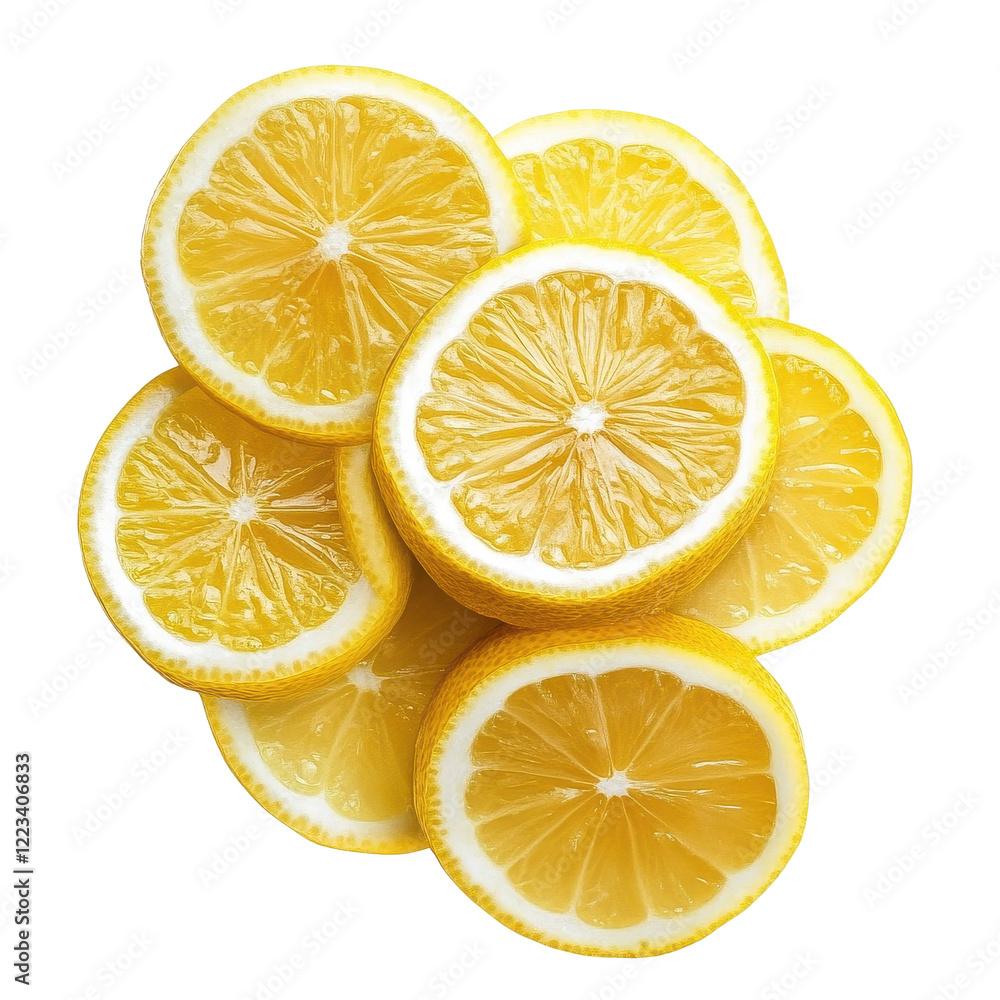 Fresh and juicy lemon slices stacked together, perfect for culinary use and refreshing beverages, ripe lemon slices isolated, Fresh and Juicy Lemon, isolated on Transparent background Fresh and juicy lemon slices stacked together, perfect for culinary use and refreshing beverages, ripe lemon slices isolated, Fresh and Juicy Lemon, isolated on Transparent background