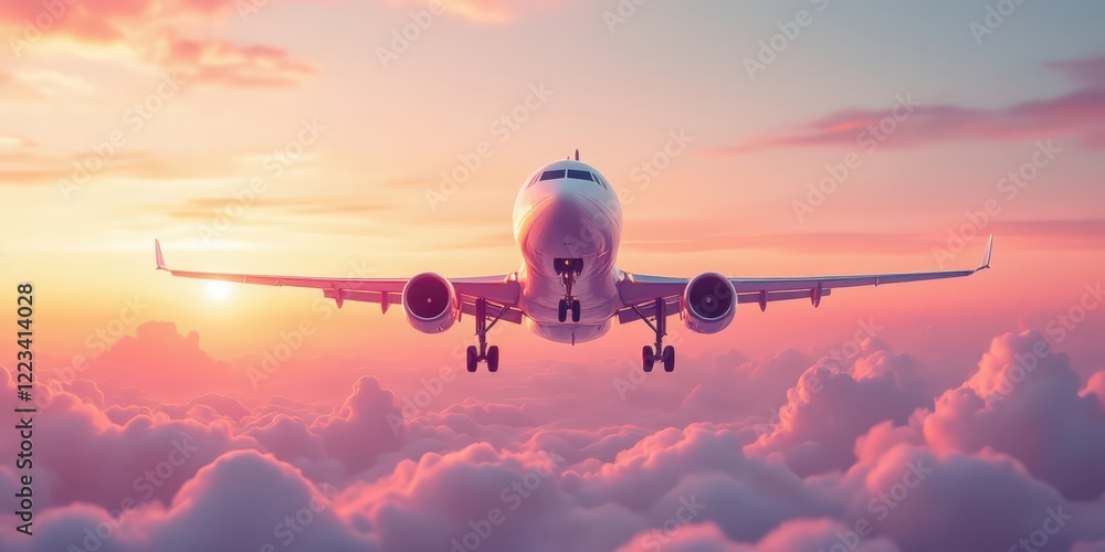 Airplane flying in blue sky with fluffy white clouds. Travel concept for vacation, adventure. Vertical image for banners, posters with copy space
Airplane flying in blue sky with fluffy white clouds. Travel concept for vacation, adventure. Vertical image for banners, posters with copy space