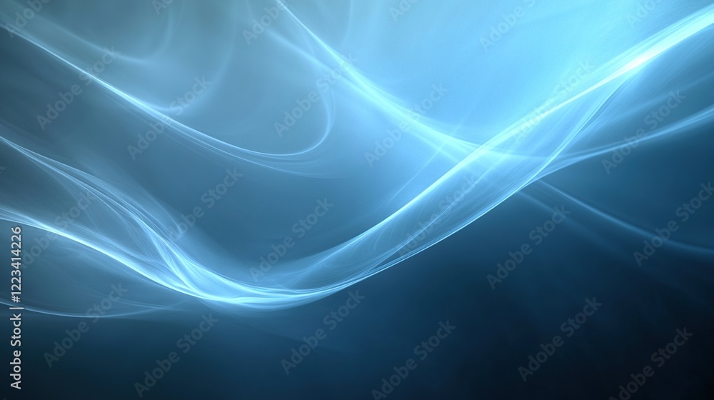 Abstract Blue Light Waves Flowing Design Abstract Blue Light Waves Flowing Design