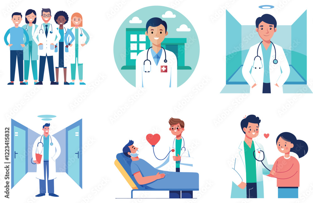 Senior Woman Physician's Medicine Bundle: Expert Healthcare Collection Stickers Senior Woman Physician's Medicine Bundle: Expert Healthcare Collection Stickers