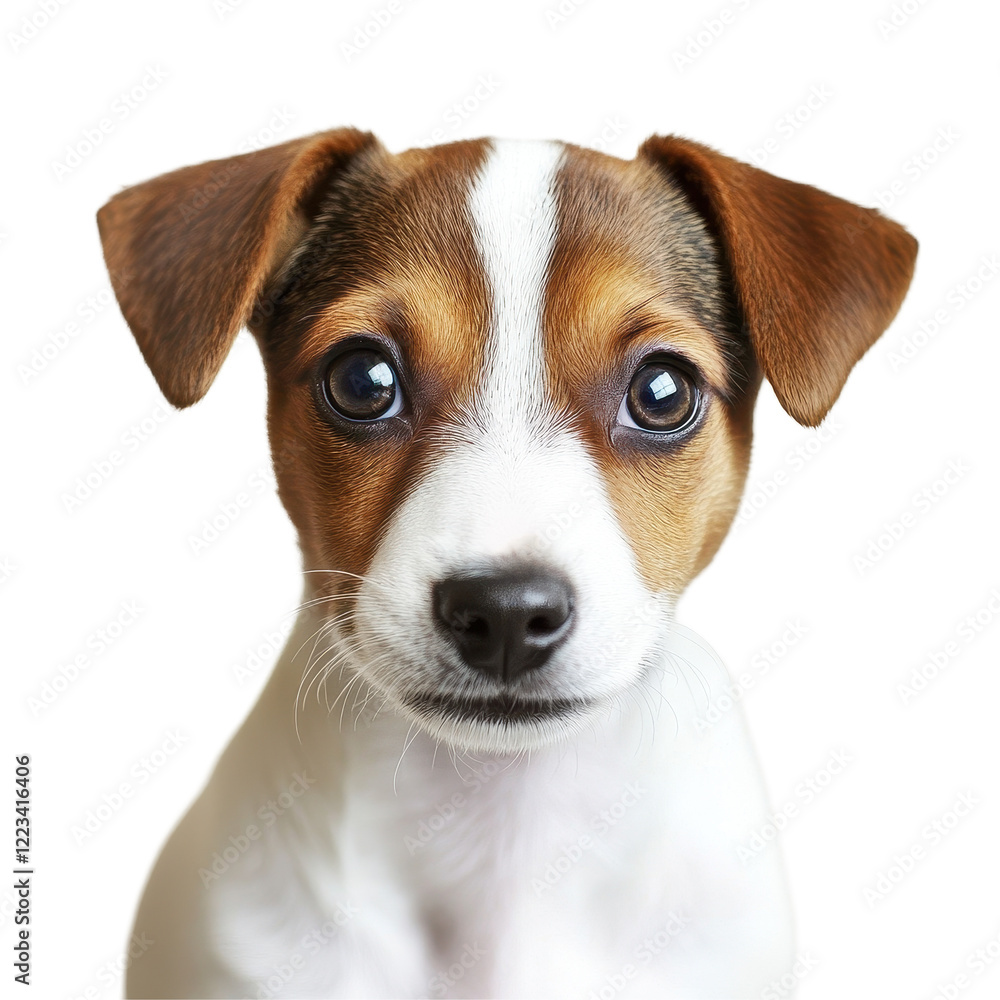 Adorable small Jack Russell terrier with expressive eyes against a Transparent background, Cute small dog Jack Russell terrier on PNG background Adorable small Jack Russell terrier with expressive eyes against a Transparent background, Cute small dog Jack Russell terrier on PNG background