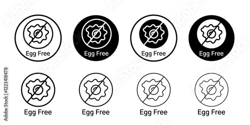 egg free icon Vector logo set flat