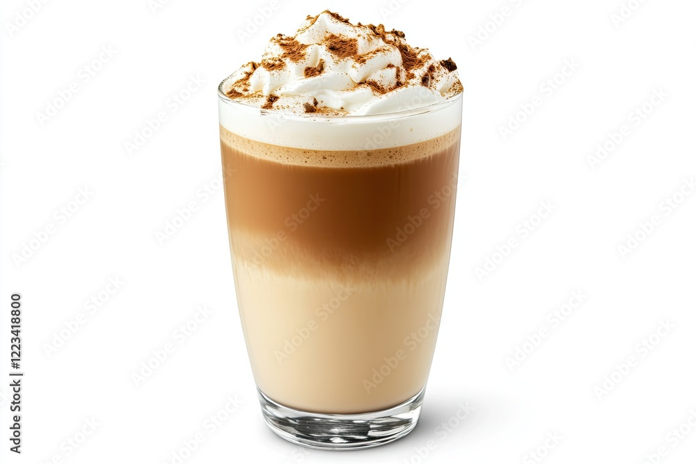 Ice aren latte isolated on white background Ice aren latte isolated on white background