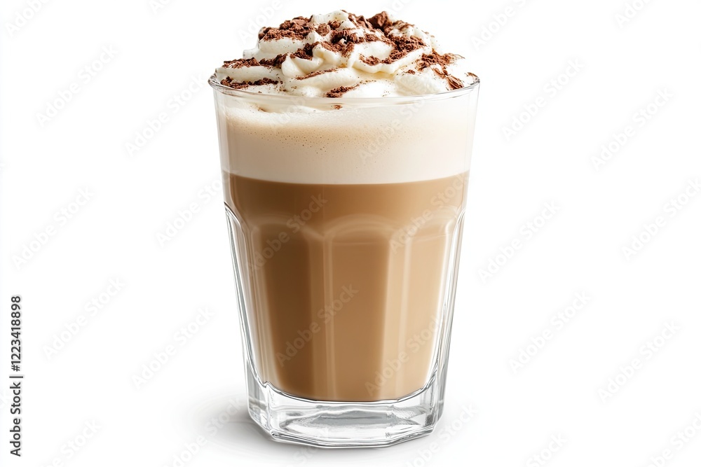 Ice aren latte isolated on white background Ice aren latte isolated on white background
