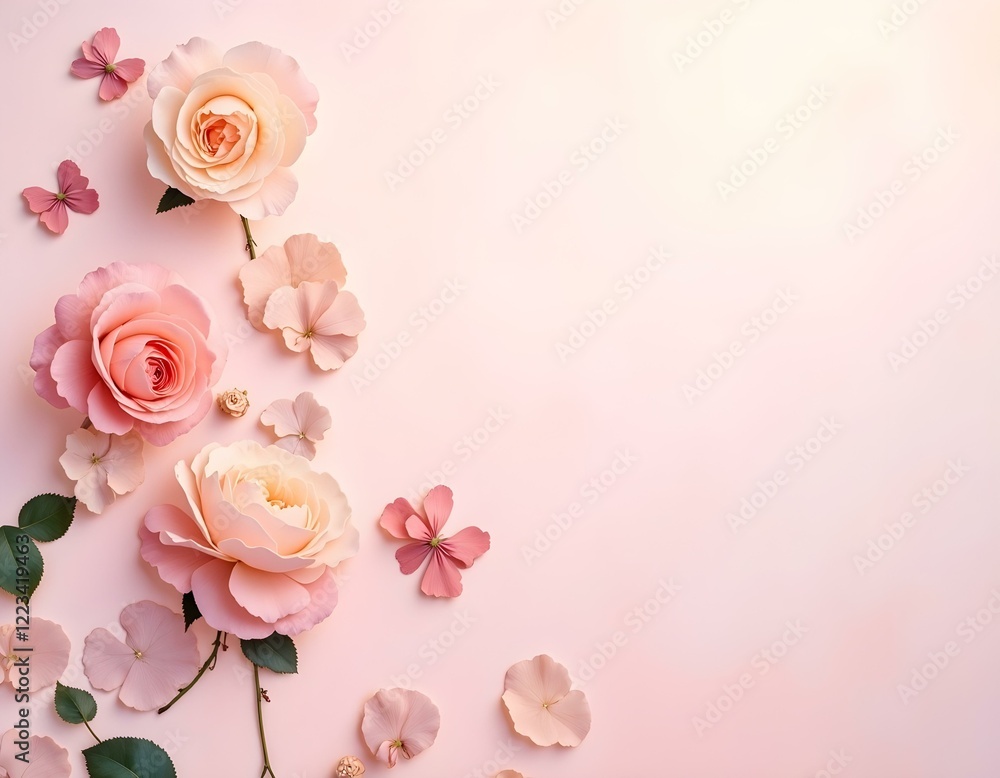 Fototapeta premium Soft pink rose background