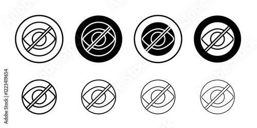 Hide icon Vector logo set flat