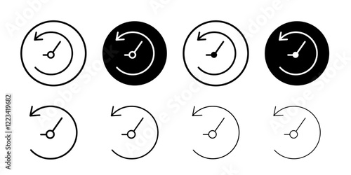 History icon Vector logo set flat