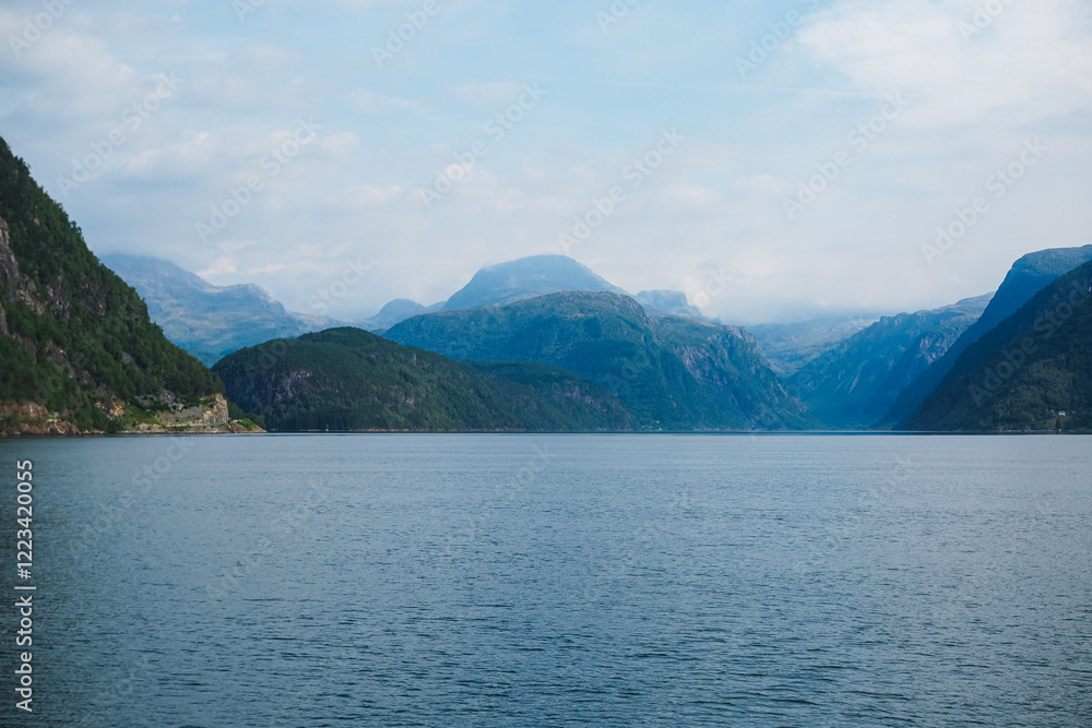 Picturesque fjords in Norway in summer Picturesque fjords in Norway in summer