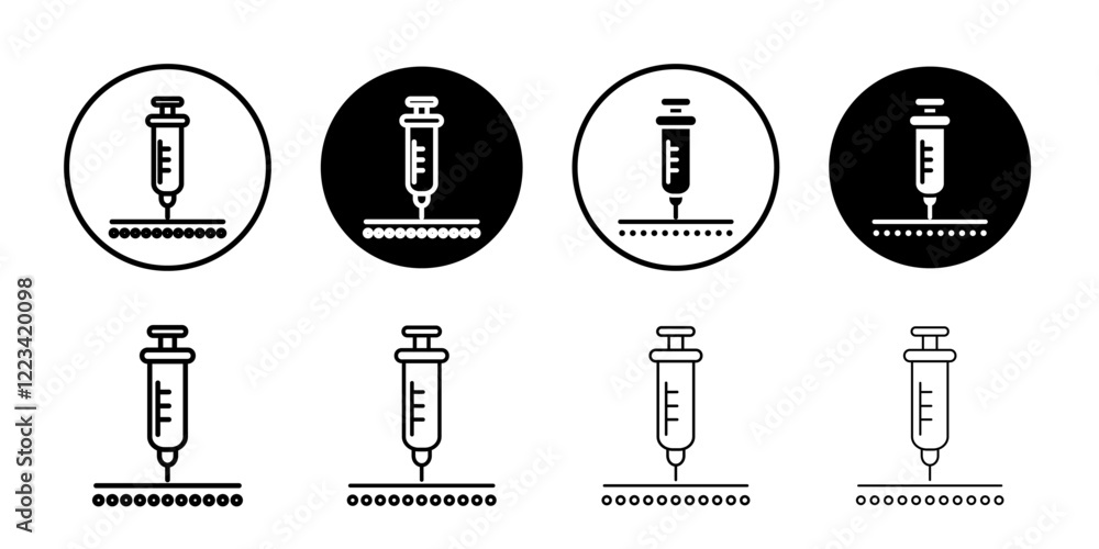 Intradermal injection icon Vector logo set flat Intradermal injection icon Vector logo set flat