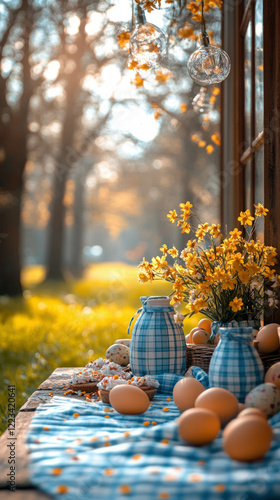 A Joyful Easter Picnic Scen...
