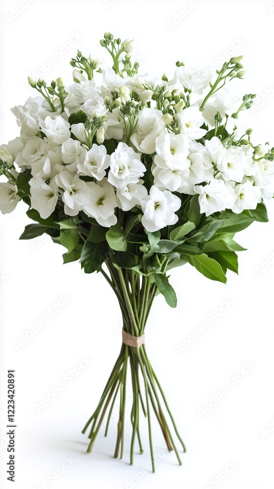 beautiful bog bouquet of white flowers for a wedding isolated n white background beautiful bog bouquet of white flowers for a wedding isolated n white background