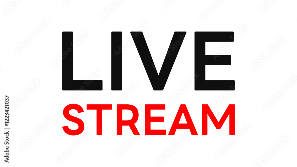 Obraz premium Live icon streaming button, Online stream, Vector illustration