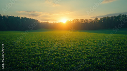 A Serene Landscape With Rol...