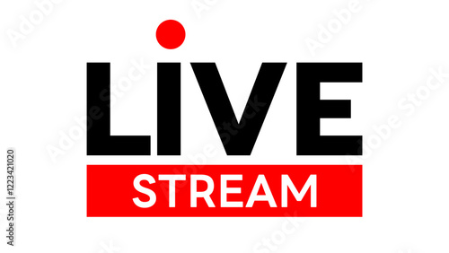 Live icon streaming button, Online stream, Vector illustration