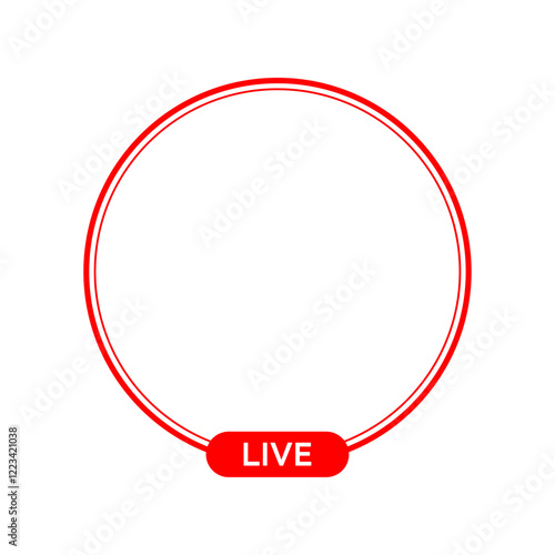 Live icon streaming button, Online stream, Vector illustration