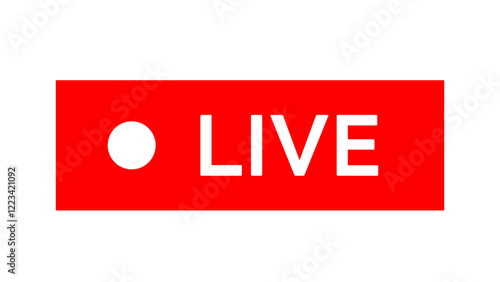 Live icon streaming button, Online stream, Vector illustration