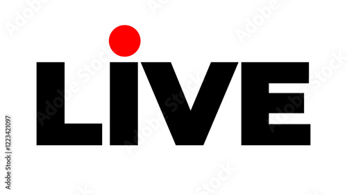 Live icon streaming button, Online stream, Vector illustration