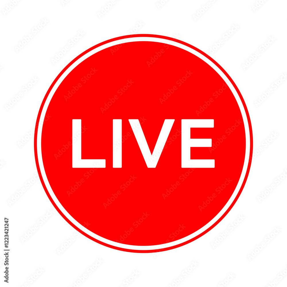Live icon streaming button, Online stream, Vector illustration Live icon streaming button, Online stream, Vector illustration