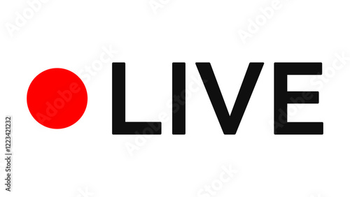 Live icon streaming button, Online stream, Vector illustration