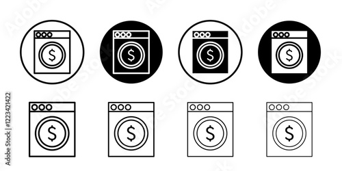 Money laundering icon Vector logo set flat