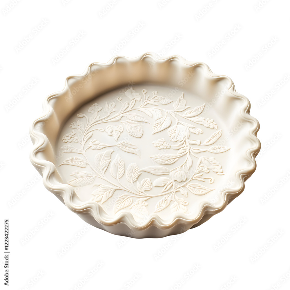 Premium Silicone Pie Dish with Floral Design Isolated on Transparent Background Premium Silicone Pie Dish with Floral Design Isolated on Transparent Background
