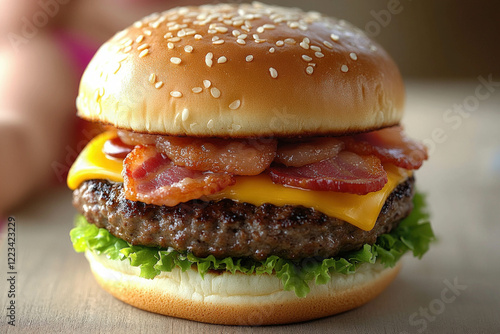 Cheeseburger With Double Bacon