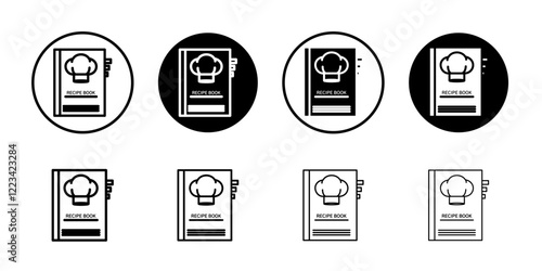 recipe book icon Vector logo set flat