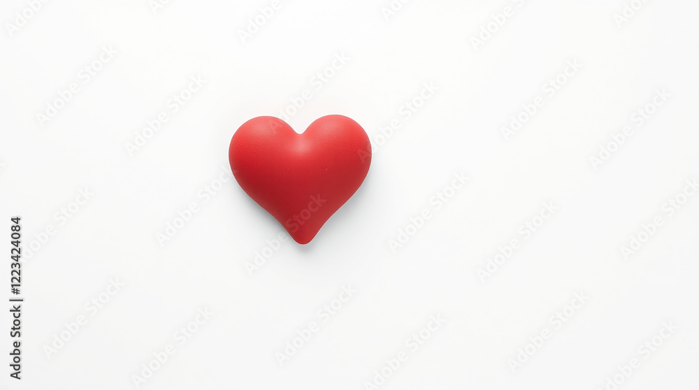 Red heart on white background Red heart on white background