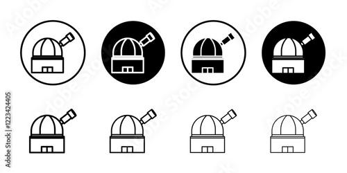 Space observatory icon Vector logo set flat